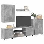 Conjunto de mueble de TV 4 pcs Gris Concreto