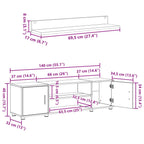 Conjunto de mueble de TV 4 pcs Gris Concreto