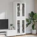 Aparador alto con estante FLORIN brillante 60 x 35 x 182 cm