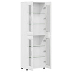 Aparador alto con estante FLORIN brillante 60 x 35 x 182 cm