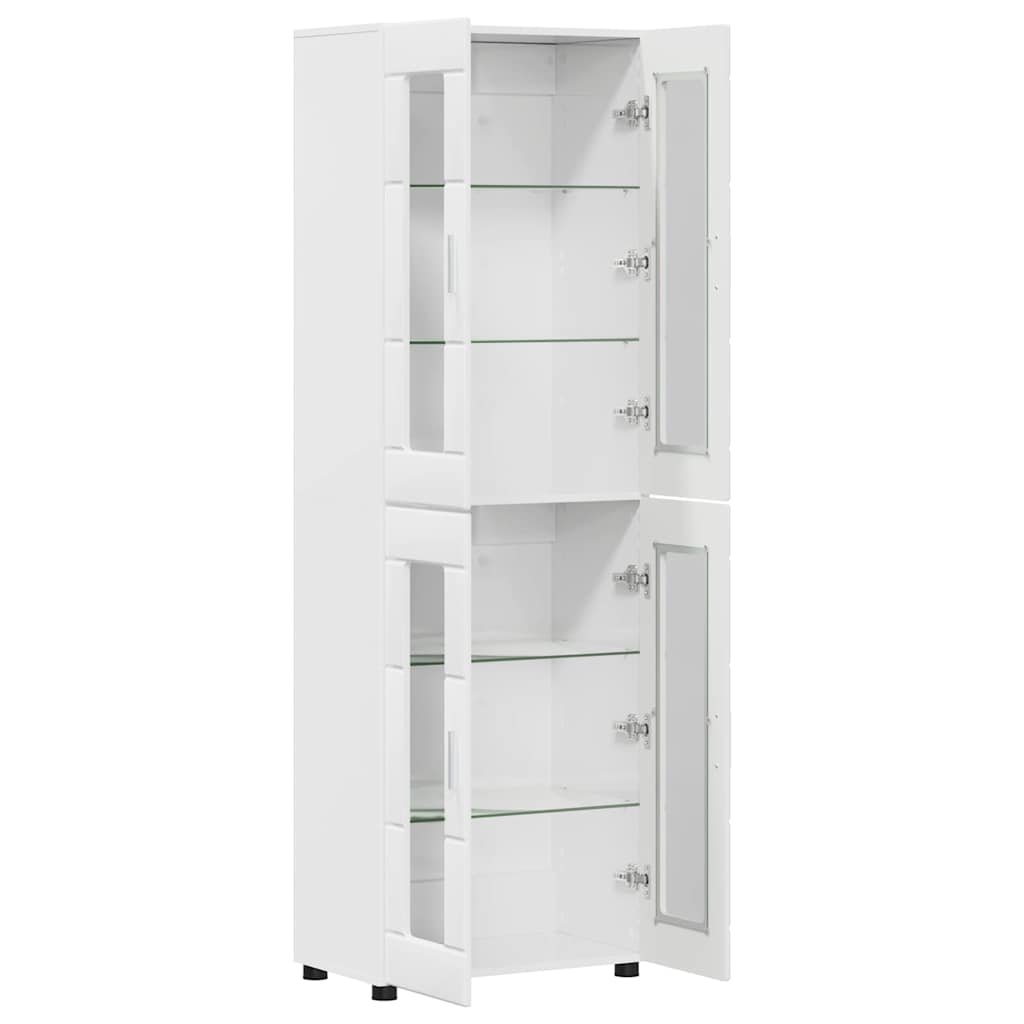 Aparador alto con estante FLORIN brillante 60 x 35 x 182 cm