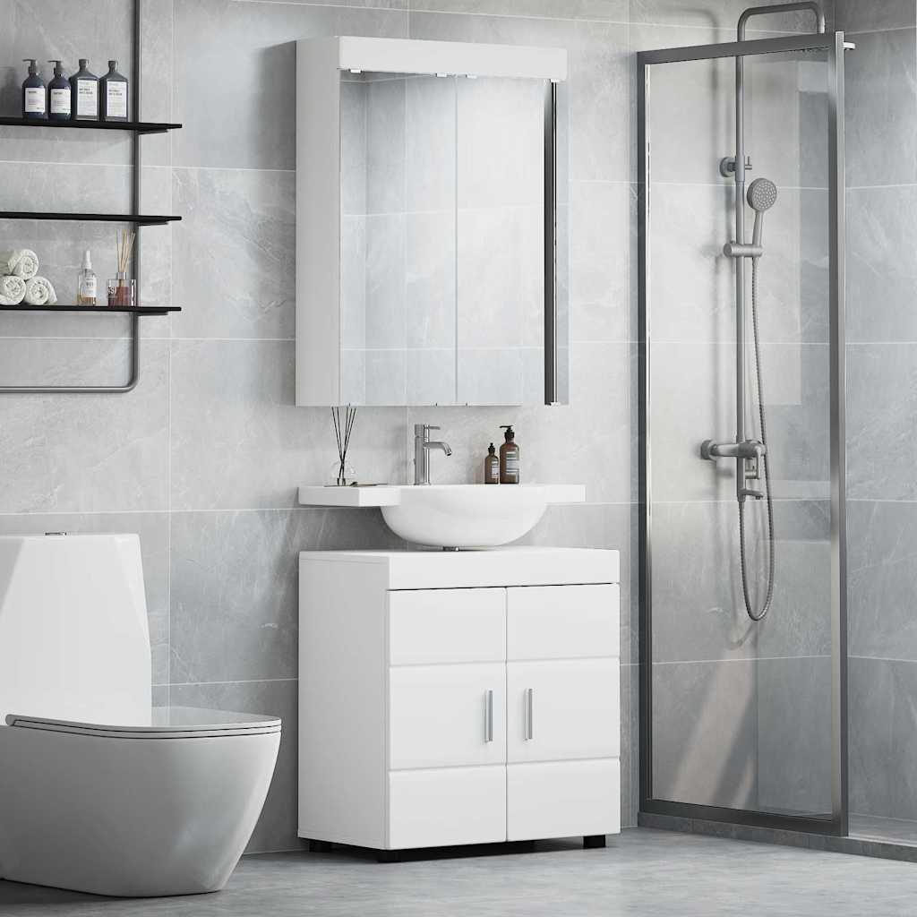 Armario con espejo de baño con estante TULUM 60 x 16,5 x 78 cm