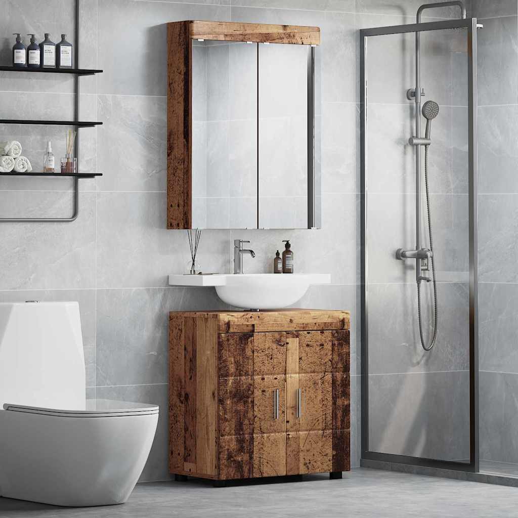 Armario con espejo de baño con estante TULUM 60 x 16,5 x 78 cm
