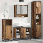 Juego de muebles de baño Madera envejecida 35 x 37,5 x 188,5 cm