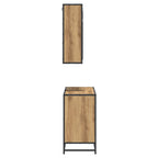 Juego de muebles de baño con cajón 2 pcs Roble artesanal