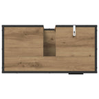Juego de muebles de baño con cajón 2 pcs Roble artesanal