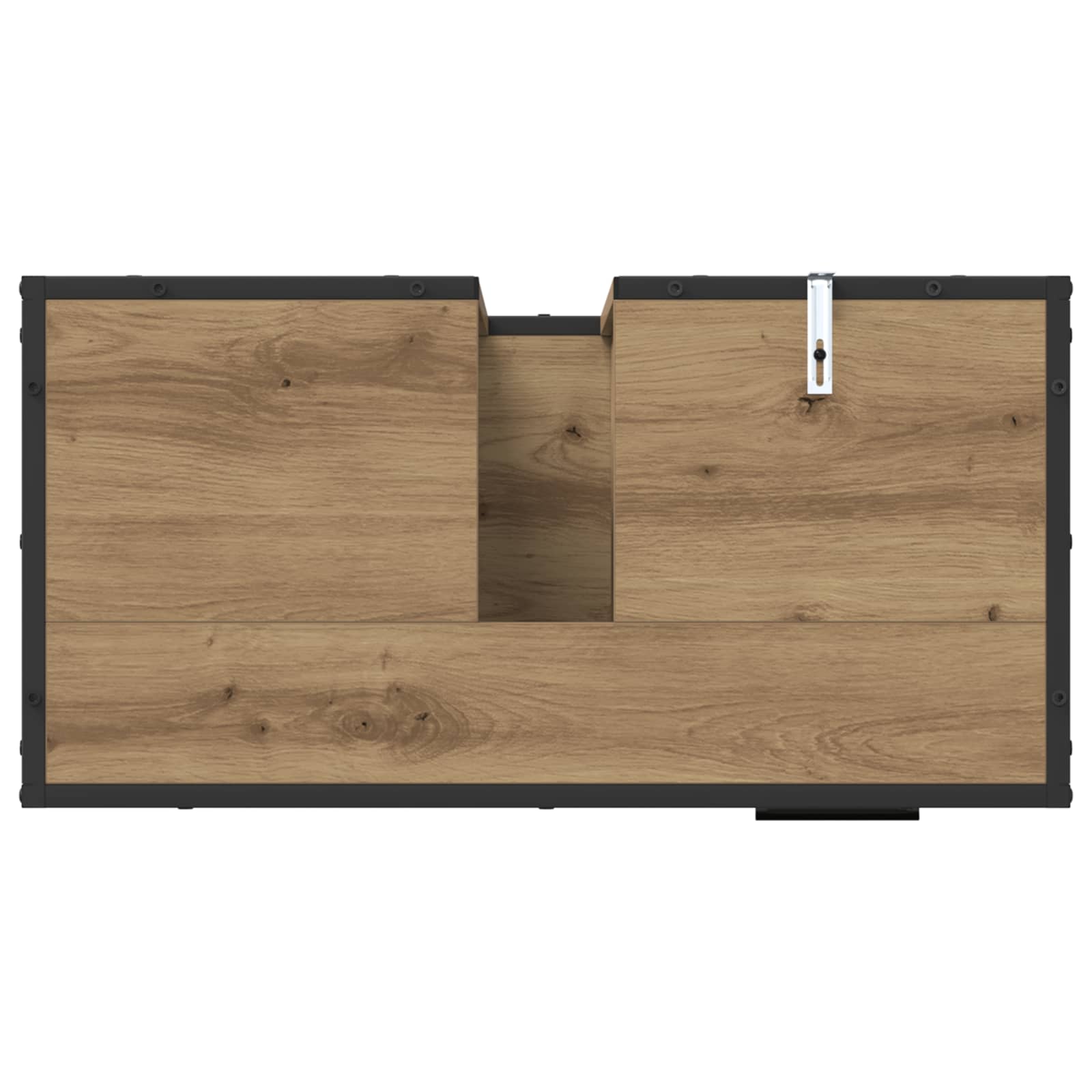 Juego de muebles de baño con cajón 2 pcs Roble artesanal