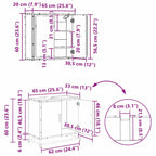Juego de muebles de baño 3 pcs Roble Negro Madera contrachapada