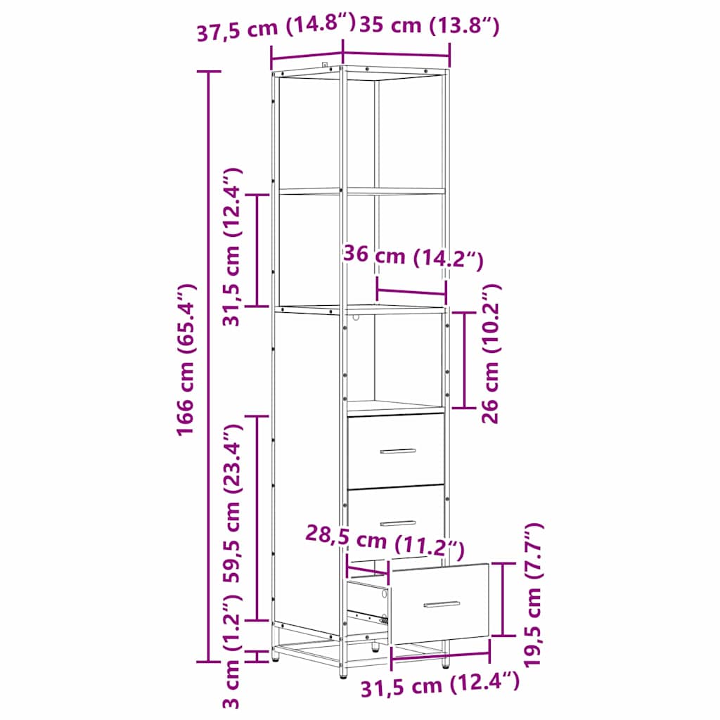 Juego de muebles de baño 3 pcs Roble Negro Madera contrachapada