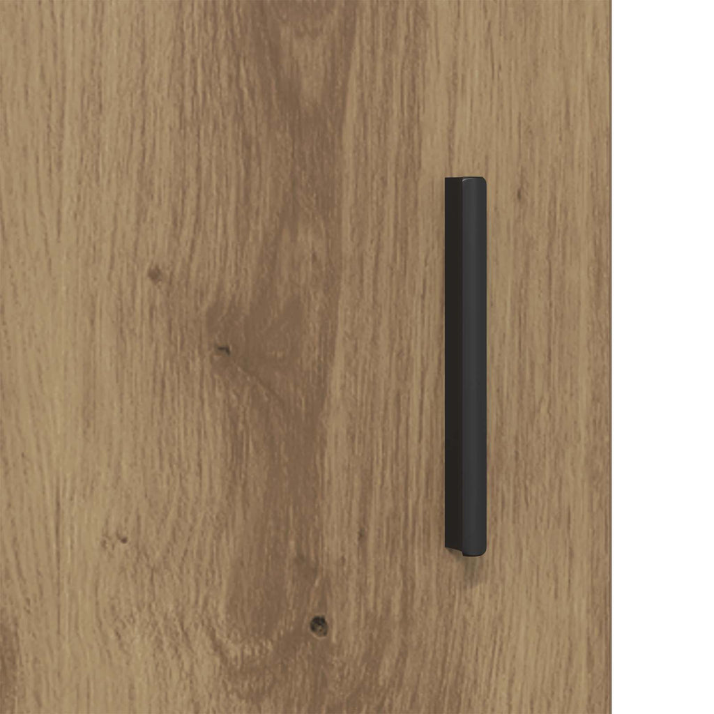 Juego de muebles de baño con estante 3 pcs Roble artesanal