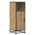 Juego de muebles de baño con estante 3 pcs Roble artesanal