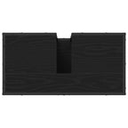 Juego de muebles de baño 2 pcs Roble Negro Madera contrachapada