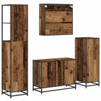 Juego de muebles de baño con cajón 4 pcs Madera Vieja