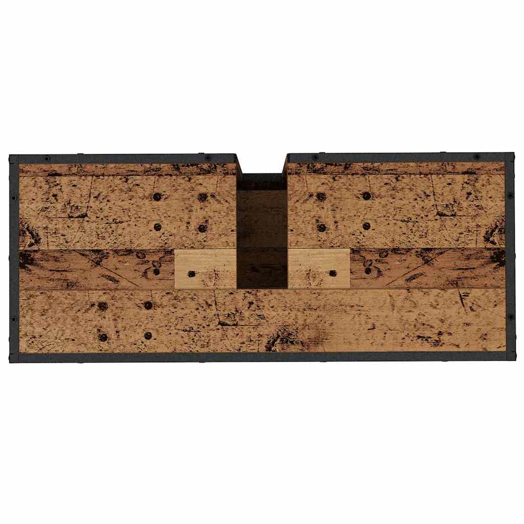 Juego de muebles de baño con cajón 4 pcs Madera Vieja