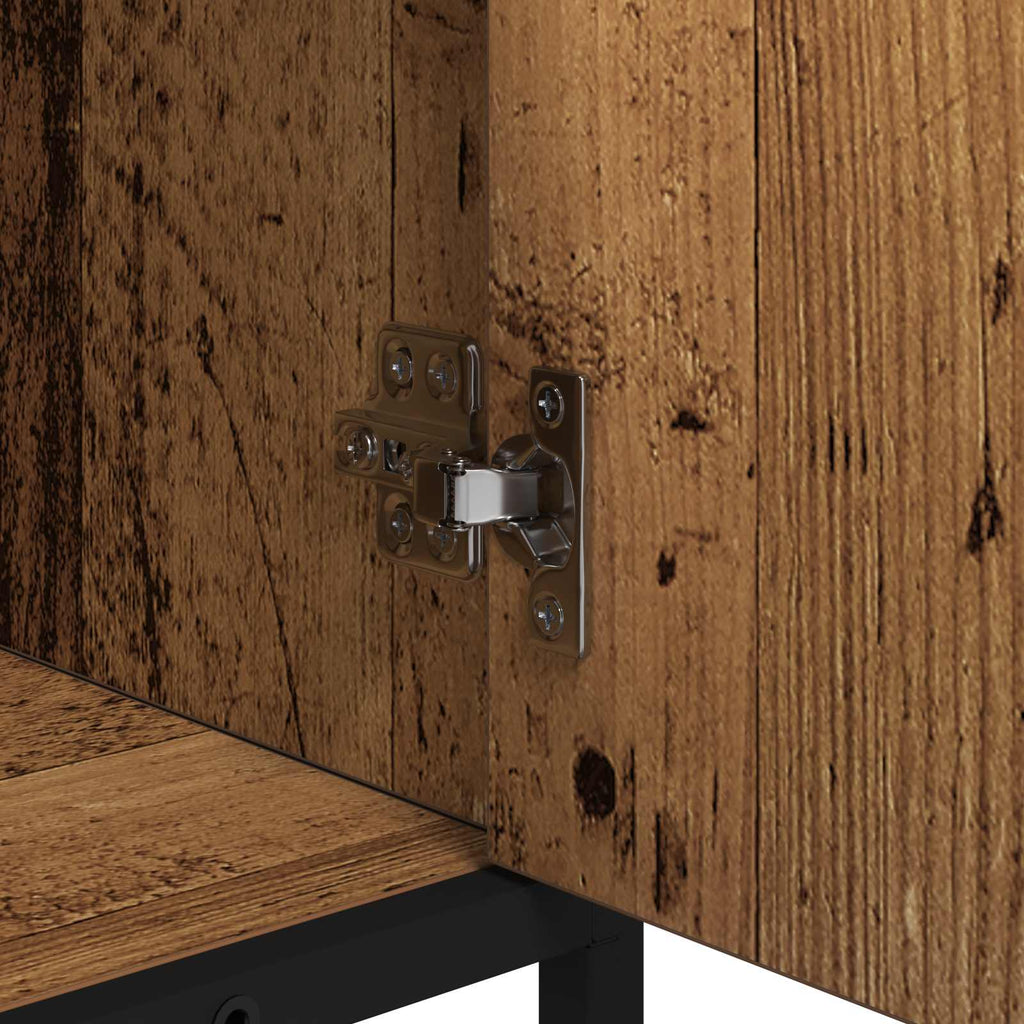 Juego de muebles de baño con estante 2 pcs Madera Vieja