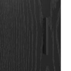 Juego de muebles de baño 2 pcs Roble Negro Madera contrachapada