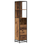 Juego de muebles de baño con cajón 4 pcs Madera Vieja