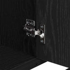 Juego de muebles de baño 4 pcs Roble Negro Madera contrachapada