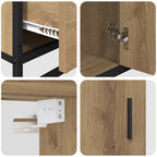 Juego de muebles de baño con cajón 3 pcs Roble artesanal