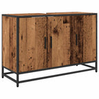 Juego de muebles de baño con estante 2 pcs Madera Vieja