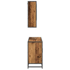 Juego de muebles de baño con estante 2 pcs Madera Vieja