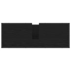 Juego de muebles de baño 2 pcs Roble Negro Madera contrachapada