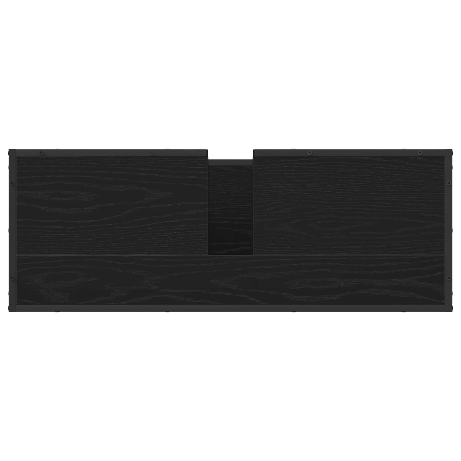 Juego de muebles de baño 2 pcs Roble Negro Madera contrachapada