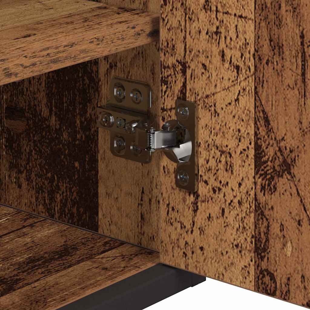 Juego de muebles de baño con estante 3 pcs Madera Vieja