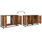 Juego de muebles de baño con estante 3 pcs Madera Vieja