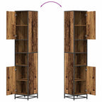 Juego de muebles de baño con estante 3 pcs Madera Vieja