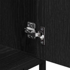 Juego de muebles de baño 2 pcs Roble Negro Madera de ingeniería