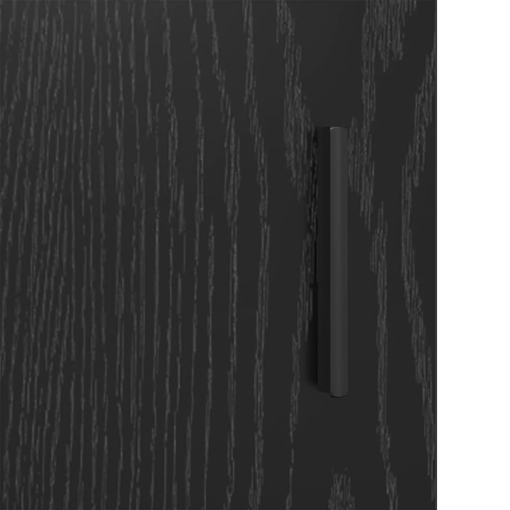 Juego de muebles de baño 2 pcs Roble Negro Madera de ingeniería