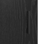Juego de muebles de baño 2 pcs Roble Negro Madera de ingeniería