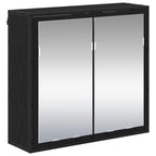Juego de muebles de baño 2 pcs Roble Negro Madera de ingeniería