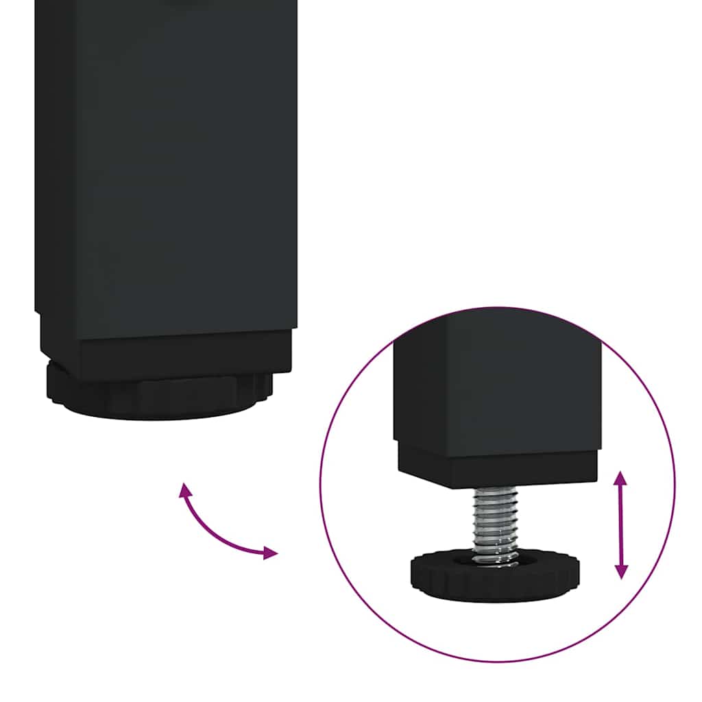Juego de muebles de baño 2 pcs Roble Negro Madera de ingeniería