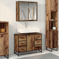 Juego de muebles de baño con cajón 2 pcs Madera envejecida