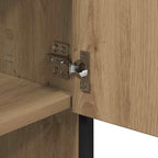 Juego de muebles de baño con cajón 4 pcs Roble artesanal