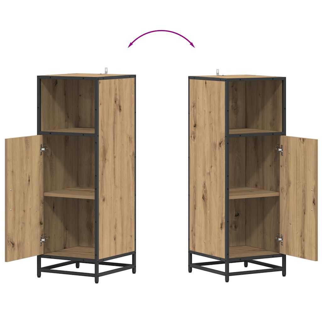 Juego de muebles de baño con cajón 4 pcs Roble artesanal