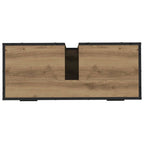 Juego de muebles de baño con cajón 4 pcs Roble artesanal