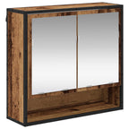 Juego de muebles de baño con cajón 3 pcs Madera envejecida