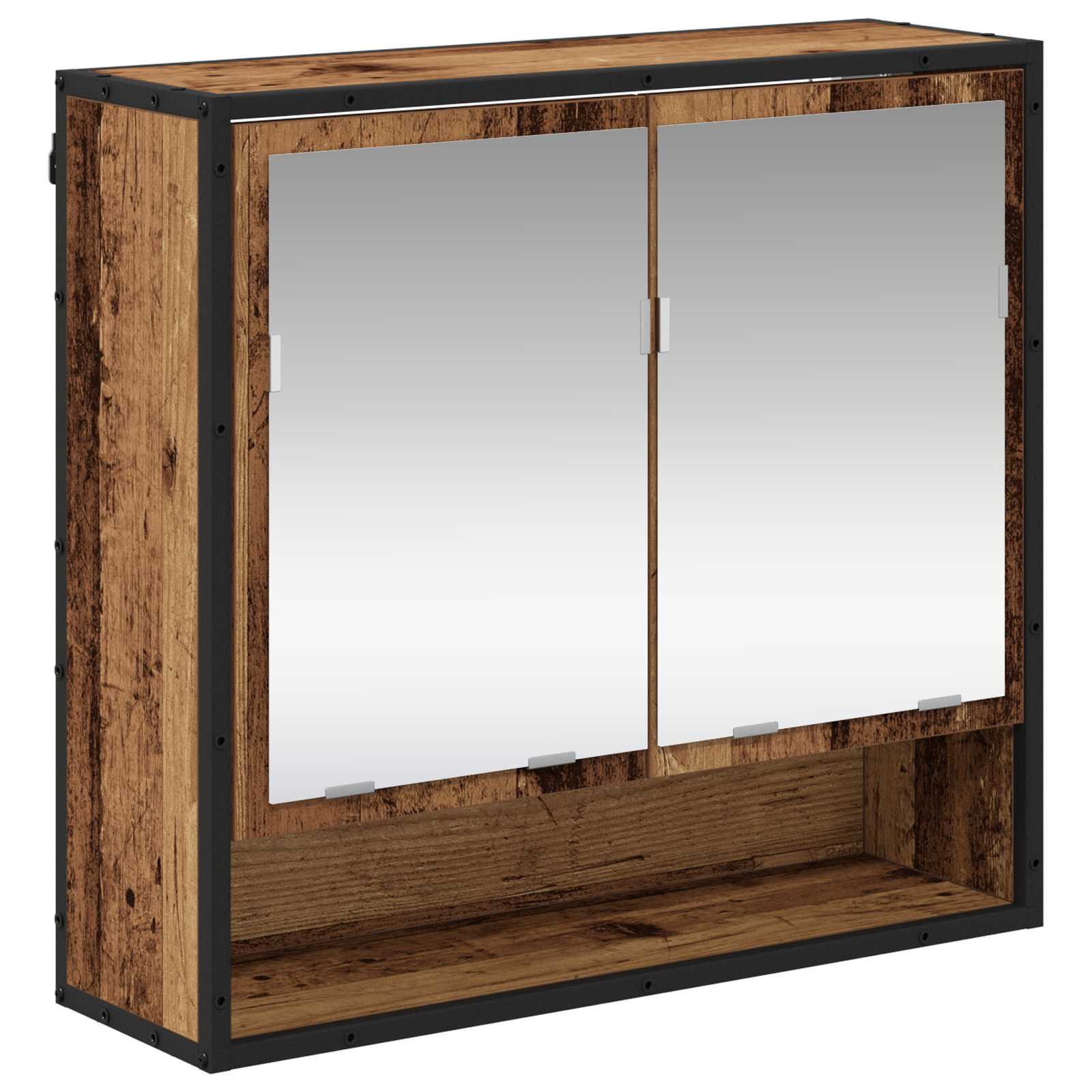 Juego de muebles de baño con cajón 3 pcs Madera envejecida