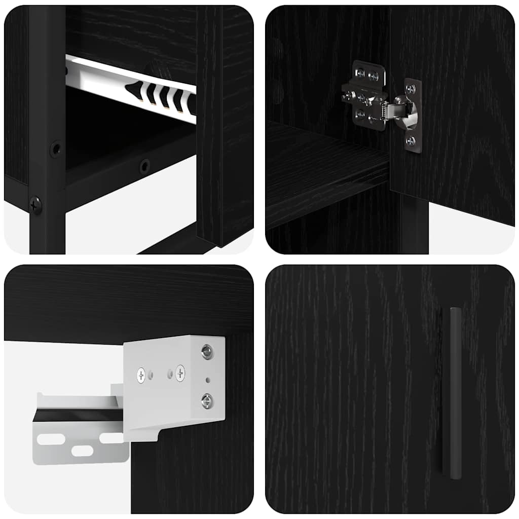 Juego de muebles de baño con cajón 3 pcs Madera envejecida