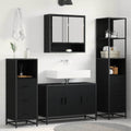 Juego de muebles de baño con cajón 3 pcs Madera envejecida