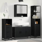 Juego de muebles de baño con cajón 3 pcs Madera envejecida