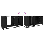 Juego de muebles de baño con cajón 3 pcs Madera envejecida