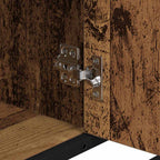 Juego de muebles de baño con estante 2 pcs Madera envejecida