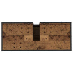 Juego de muebles de baño con estante 2 pcs Madera envejecida
