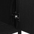 Juego de muebles de baño 2 pcs Roble Negro Madera de ingeniería