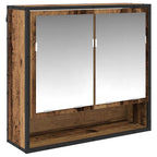 Juego de muebles de baño con estante 3 pcs Madera Vieja