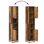 Juego de muebles de baño con cajón 3 pcs Madera envejecida